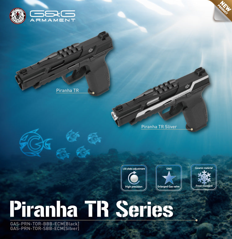 G&G PIRANHA TR Silver GBB PISTOL