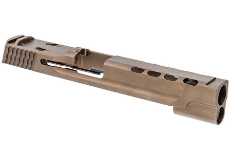 Guarder CNC Aluminum PC Style Slide Set for Tokyo Marui M&P9L GBB Pistol Airsoft ( Black / FDE / Silver )-Silver