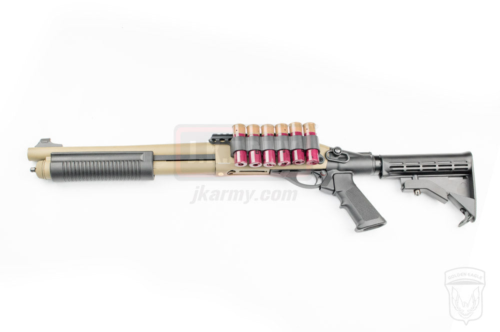 Golden Eagle M870 Medium Tri-Shot Gas Pump Action Shotgun ( Tan )