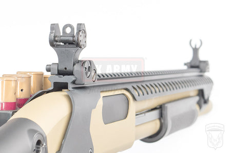 Golden Eagle M870 AR Tactical Tri-Shot Gas Pump Action Shotgun ( Tan )