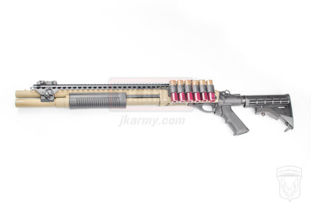 Golden Eagle M870 AR Tactical Tri-Shot Gas Pump Action Shotgun ( Tan )