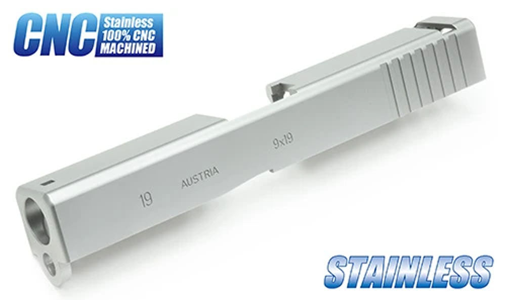 Guarder Steel CNC Slide for MARUI Model 19 ( Metallic Silver )