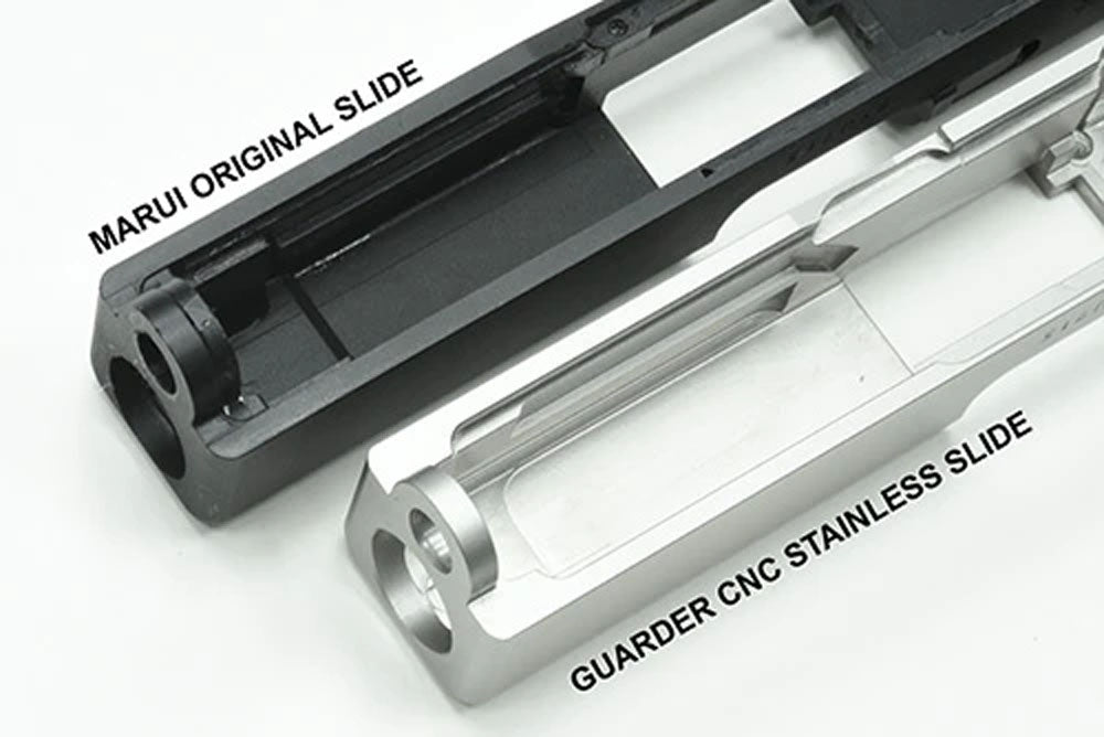 Guarder Steel CNC Slide for MARUI Model 19 ( Metallic Silver )