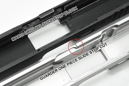 Guarder Steel CNC Slide for MARUI Model 19 ( Metallic Silver )