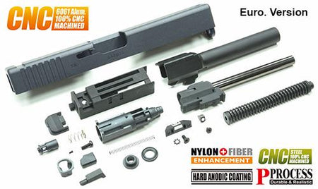 Guarder Model 17 Gen2 Aluminum Slide Complete Set For Marui G Model GBB Pistol Series ( 2020 New Ver. / Euro. Ver. / Black )