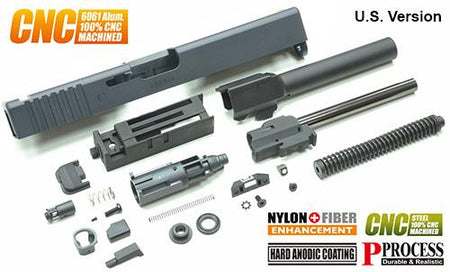 Guarder Model 17 Gen2 Aluminum Slide Complete Set For Marui G Model GBB Pistol Series ( 2020 New Ver. / U.S. Ver. / Black )