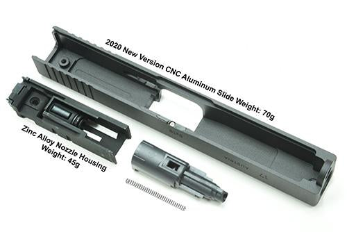 Guarder Model 17 Gen2 Aluminum Slide Complete Set For Marui G Model GBB Pistol Series ( 2020 New Ver. / U.S. Ver. / Black )