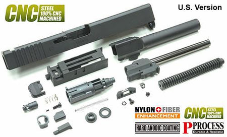 Guarder Model 17 Gen2 Steel Slide Complete Set For Marui G Model GBB Pistol Series ( 2020 New Ver. / U.S. Ver. / Black )