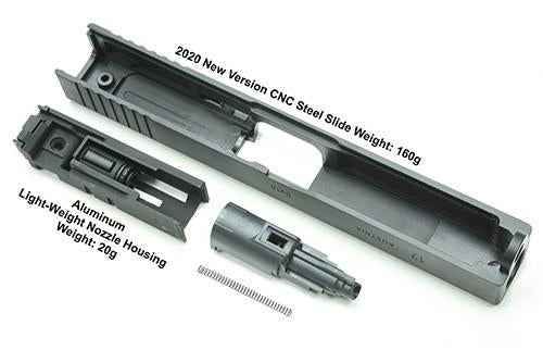Guarder Model 17 Gen2 Steel Slide Complete Set For Marui G Model GBB Pistol Series ( 2020 New Ver. / Euro. Ver. / Black )