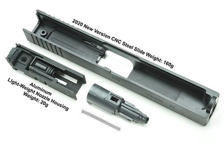 Guarder Model 17 Gen2 Steel Slide Complete Set For Marui G Model GBB Pistol Series ( 2020 New Ver. / Euro. Ver. / Black )
