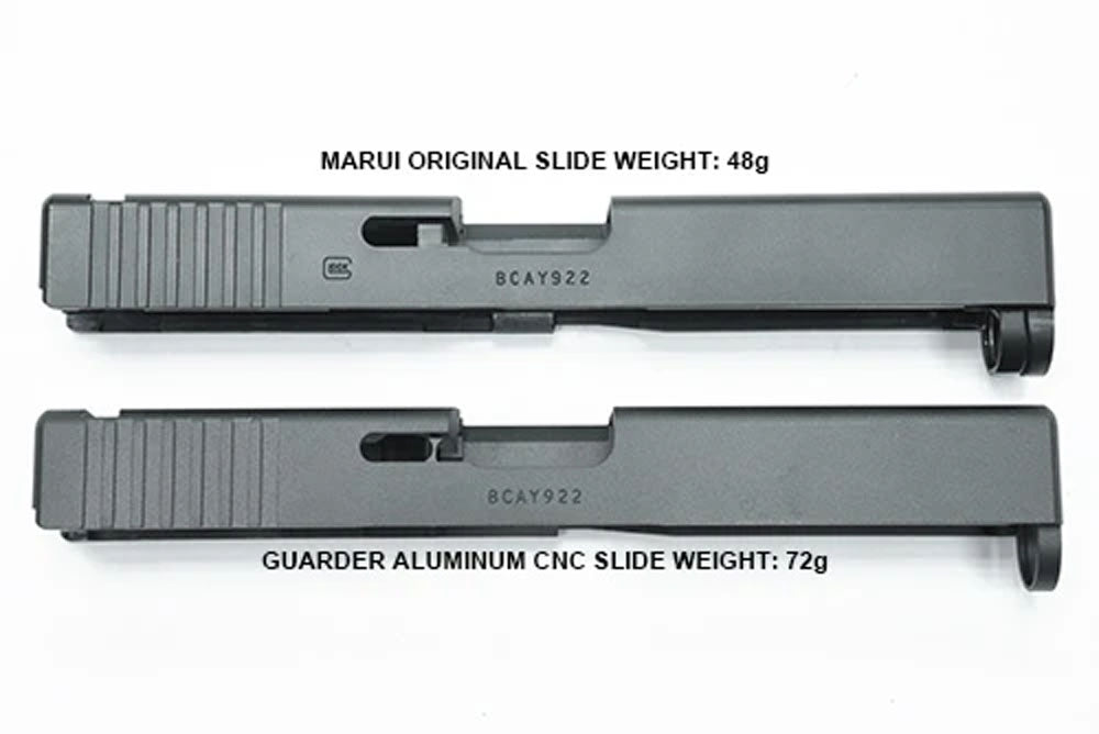 Guarder Aluminum CNC Slide for Marui TM G17 Gen4 GBB Pistol Series ( Black )