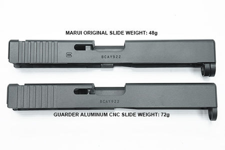 Guarder Aluminum CNC Slide for Marui TM G17 Gen4 GBB Pistol Series ( Silver )