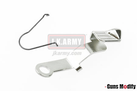 Guns Modify Extended Slide Stop For TM Model 17/18C/26 ,Steel , Lonewolf Style with spring ( Silver )