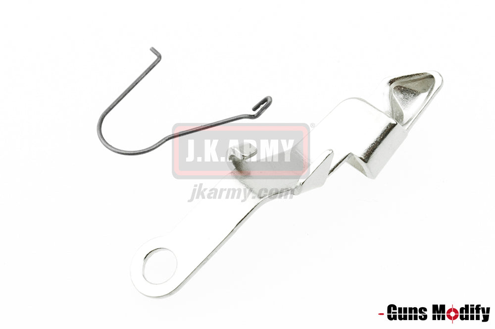 Guns Modify Extended Slide Stop For TM Model 17/18C/26 ,Steel , Lonewolf Style with spring ( Silver )