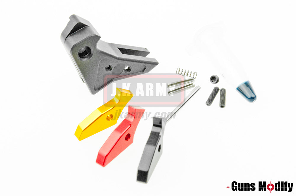 Guns Modify S Style Flat 6061Aluminum Adjustable Trigger ( Black )