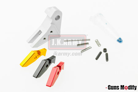 Guns Modify S Style Flat 6061Aluminum Adjustable Trigger ( Silver )