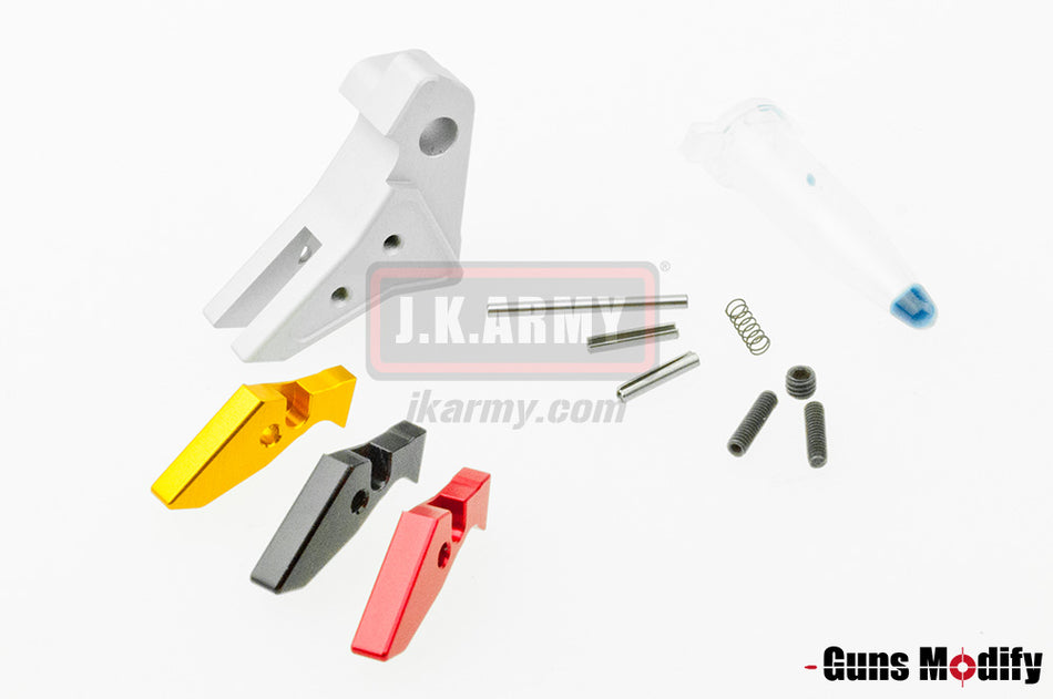 Guns Modify S Style Flat 6061Aluminum Adjustable Trigger ( Silver )