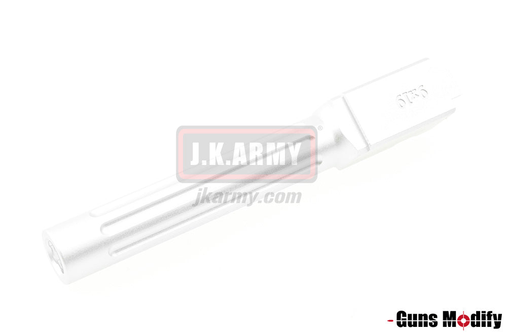 Guns Modify SA-KKM Aluminum barrel - fluted For TM G17 ( Silver )