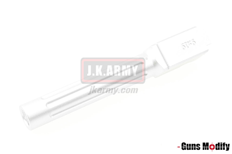 Guns Modify SA-KKM Aluminum barrel - fluted For TM G17 ( Silver )