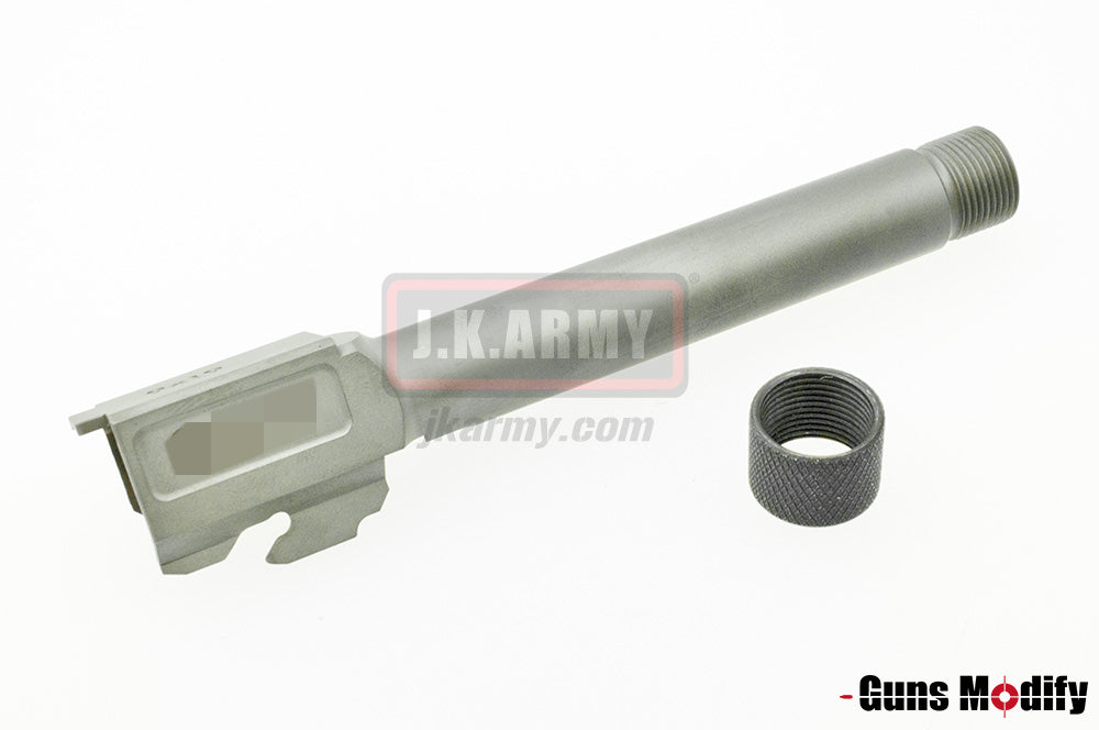 Guns Modify S Style KM Model 17 Stainless Steel 14mm CW Thread Barrel - For TM Model 17 ( Silver )
