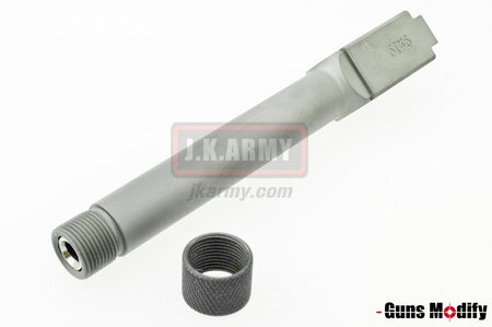 Guns Modify S Style KM Model 17 Stainless Steel 14mm CW Thread Barrel - For TM Model 17 ( Silver )