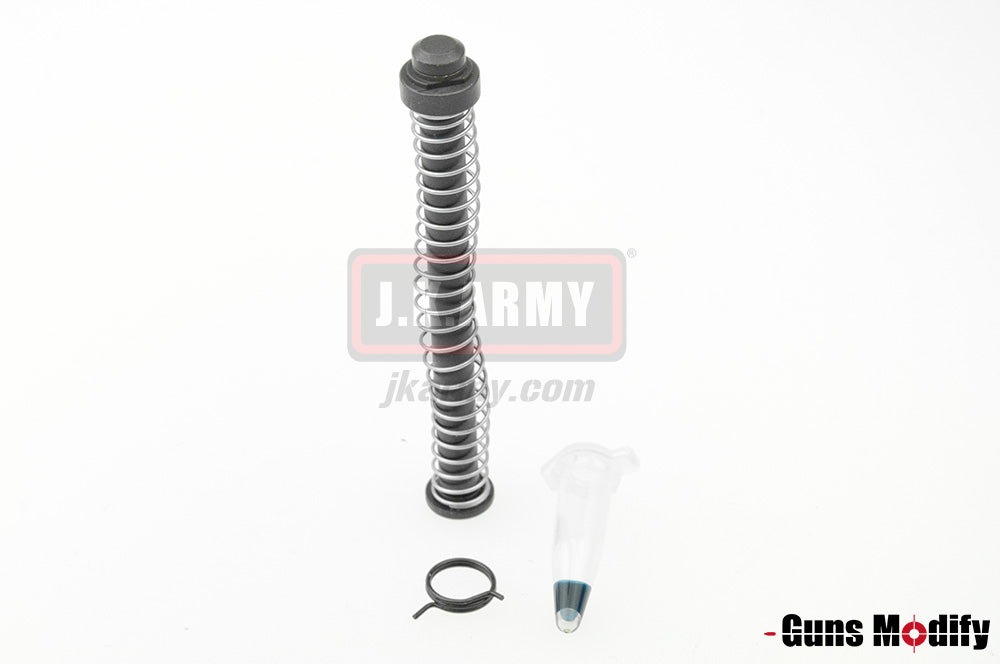 Guns Modify 125% Steel Recoil Guide Rod Set For TM G17/18/34 - QPQ Process Black