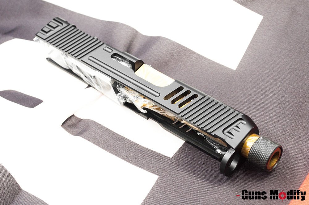 Guns Modify Ai Slide w/ Stainless Nitride Gold Barrel Set Model 26 RMR Cut LW Style for TM Model 26 ( Black )