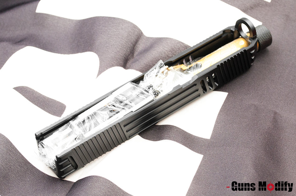 Guns Modify Ai Slide w/ Stainless Nitride Gold Barrel Set Model 26 RMR Cut LW Style for TM Model 26 ( Black )