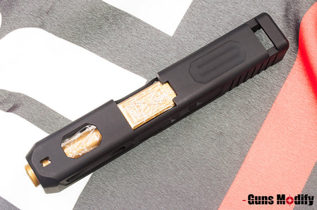 Guns Modify Ai Slide w/ Stainless Nitride Gold Barrel Set Model 26 Z Style for TM Model 26 ( Black )