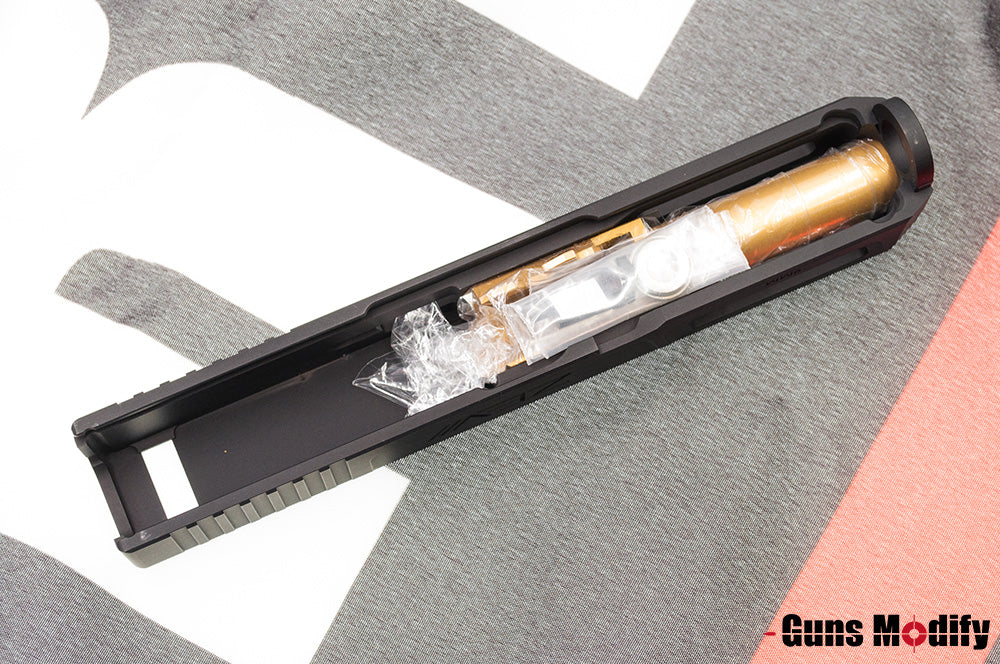 Guns Modify Ai Slide w/ Stainless Nitride Gold Barrel Set Model 26 Z Style for TM Model 26 ( Black )
