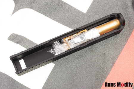 Guns Modify Ai Slide w/ Stainless Nitride Gold Barrel Set Model 26 Z Style for TM Model 26 ( Black )