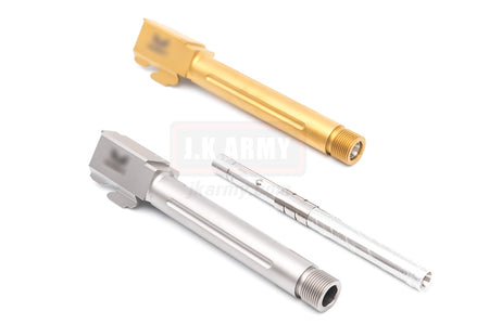 Guns Modify SF G17 Stainless Steel thread barrel For TM G17 GBB Pistol Series 14mm CCW-Silver