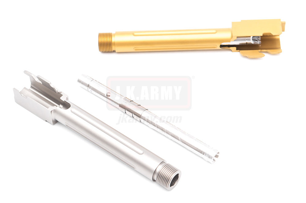 Guns Modify SF G17 Stainless Steel thread barrel For TM G17 GBB Pistol Series 14mm CCW-Silver