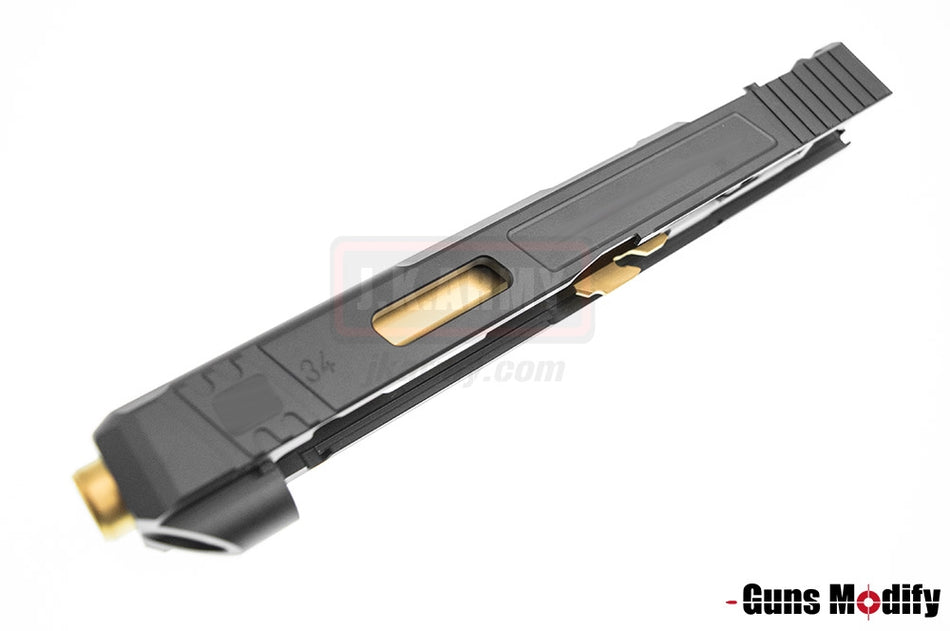 Guns Modify S Style Model 34 RMR Aluminum Slide Set w/ GD Steel Barrel for TM Model 17 / 18C
