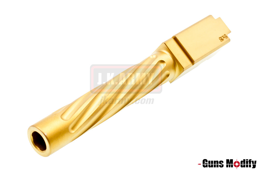 Guns Modify SF Style Stainless Steel Fluted Barrel For TM Model 17 ( Gold Nitride )