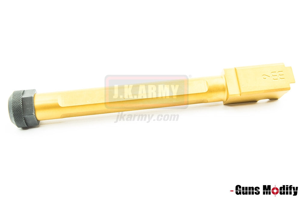Guns Modify SA Style KKM G34 Stainless Threaded Outer Barrel Set For TM Model 3.4 (Fluted, Gold)