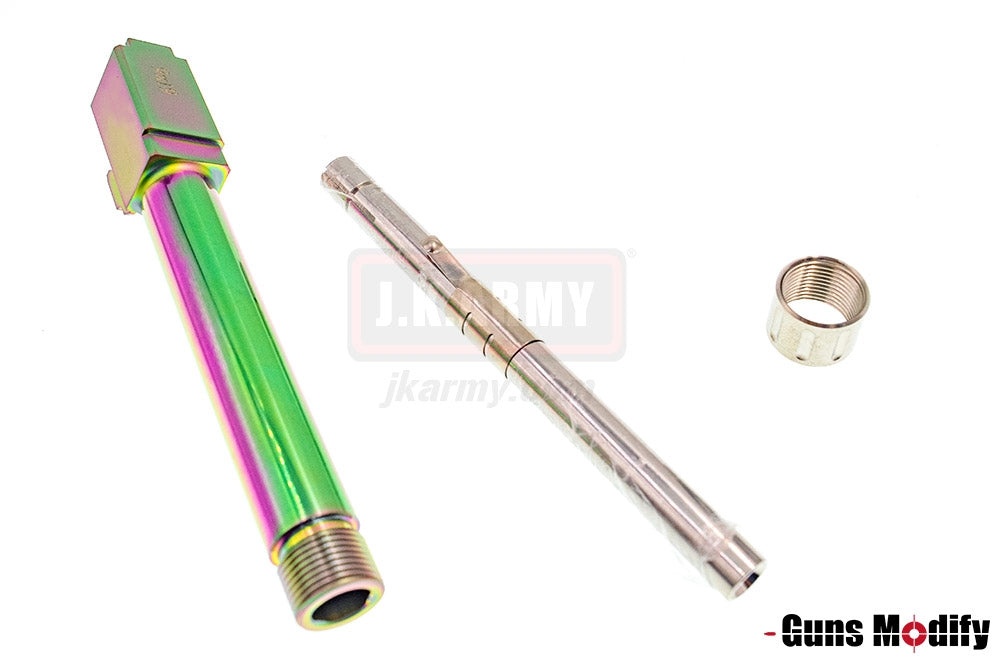 Guns Modify KM Style G Model 17 Steel Treaded Barrel for TM G17 GBBP ( Rainbow CCW )