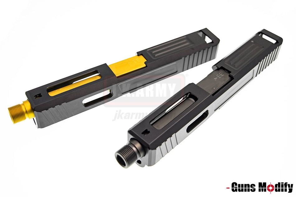 Guns Modify S Style Aluminum Slide w/ Threaded Barrel for TM Model 19 SA T1 ( GD )