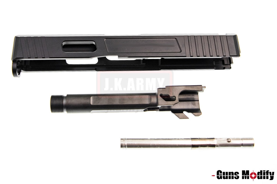 Guns Modify S Style Aluminum Slide w/ Threaded Barrel for TM Model 19 SA T1 ( GD )