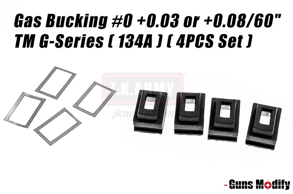 Guns Modify Magazine Gas Bucking #0 +0.03 or +0.08/60" TM G-Series ( 134A ) ( 4pcs Set )