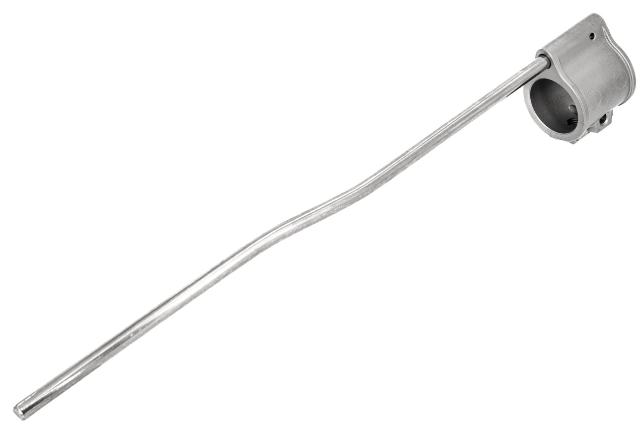 Guns Modify Stainless Steel Dummy Gas Block with Length Tube For Airsoft AR GBB Series G Style ( Silver )