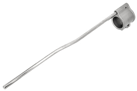 Guns Modify Stainless Steel Dummy Gas Block with Length Tube For Airsoft AR GBB Series G Style ( Silver )