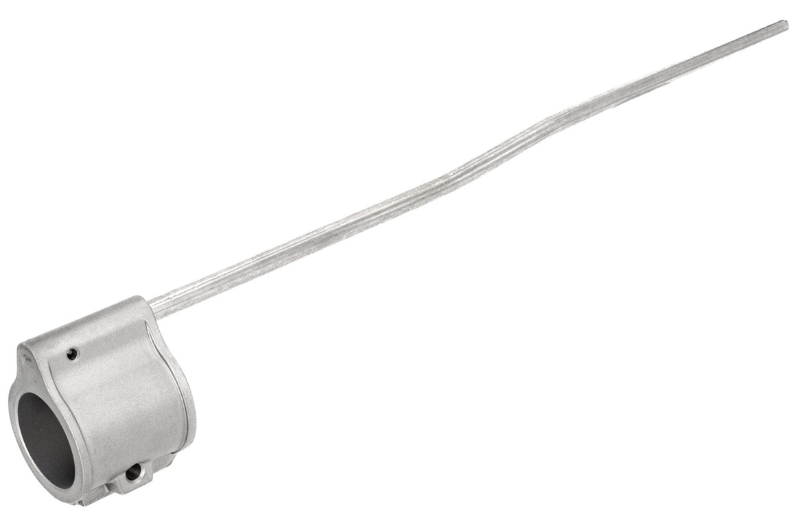 Guns Modify Stainless Steel Dummy Gas Block with Length Tube For Airsoft AR GBB Series G Style ( Silver )