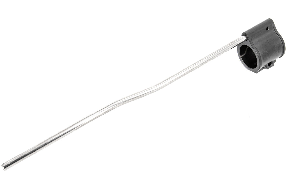 Guns Modify Stainless Steel Dummy Gas Block with Length Tube For Airsoft AR GBB Series G Style ( Silver )