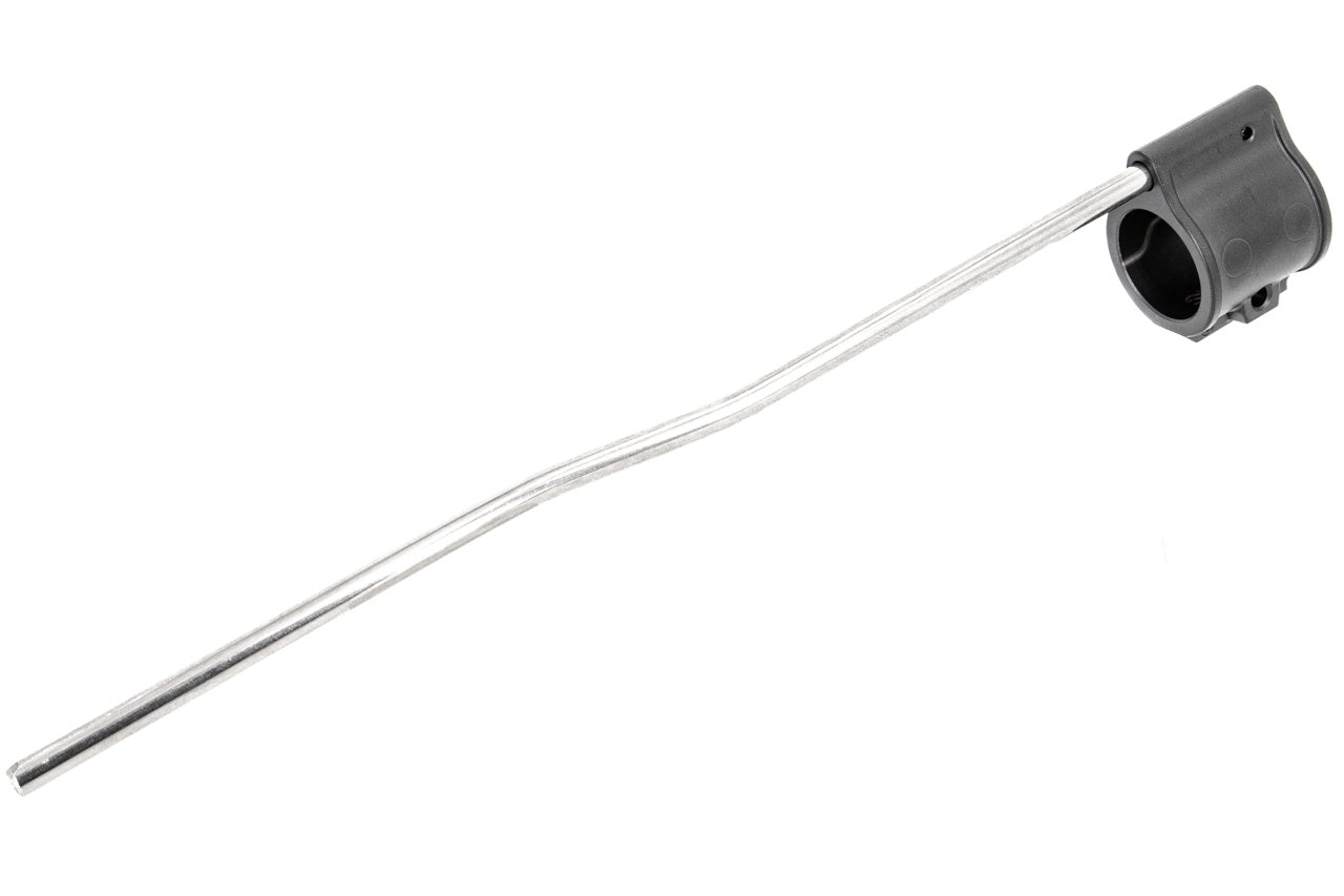 Guns Modify Stainless Steel Dummy Gas Block with Length Tube For Airsoft AR GBB Series G Style ( Silver )