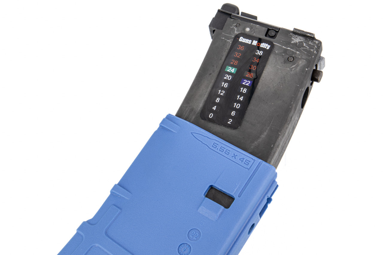Guns Modify EVO MWS 35Rds Gas Magazine for Marui TM MWS / MTR GBBR Series ( Training Blue )