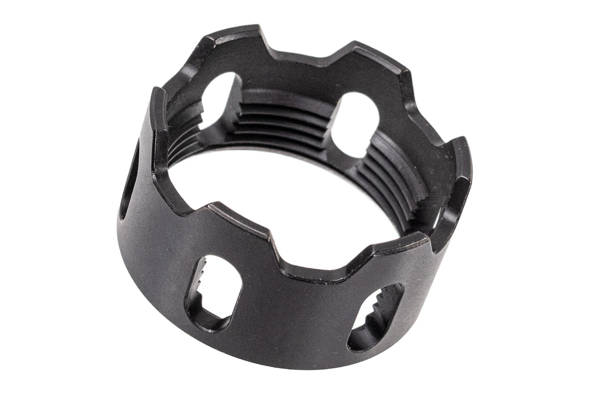 EMG Strike Industries Licensed Tribus Version 2 Castle Nut & End Plate Set For Marui TM MWS GBBR Series ( by G&P ) -Red