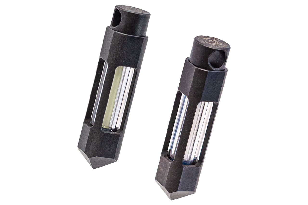 Glow Rhino CNC Steel Tritium Glow Fob -Green