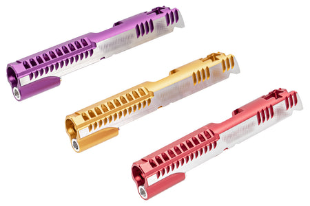 Gunsmith Bros Limcat Style Mutic Cuts Slide for TM Marui  Hi-Capa 4.3 / 5.1 GBB Pistol Airsoft ( Black / Grey / Blue / Purple / Gold / Red ) )-Blue