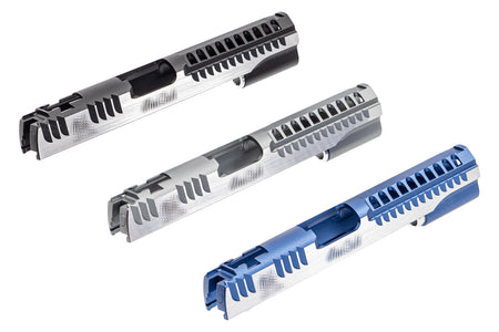 Gunsmith Bros Limcat Style Mutic Cuts Slide for TM Marui  Hi-Capa 4.3 / 5.1 GBB Pistol Airsoft ( Black / Grey / Blue / Purple / Gold / Red ) )-Blue